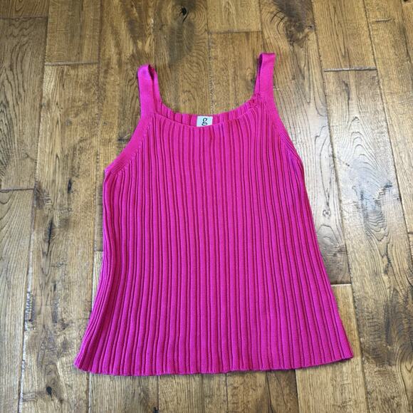 VTG The Collective Works of Berek 2 Pink Flamingo Sweater Silk Blend Tank Sz XL - Picture 7 of 8